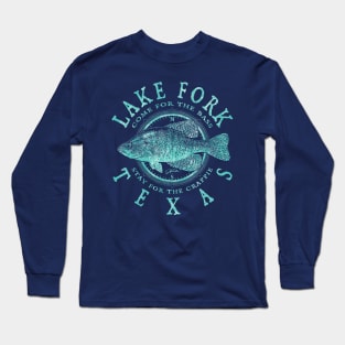 Lake Fork, Texas, Crappie Fishing Long Sleeve T-Shirt